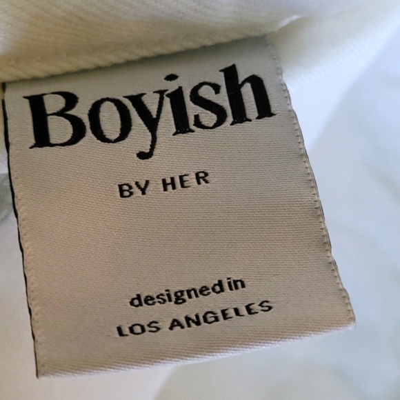 Boyish by Her Avery High Waist Straight leg with ankle ties in Vertigo. - Picture 11 of 13